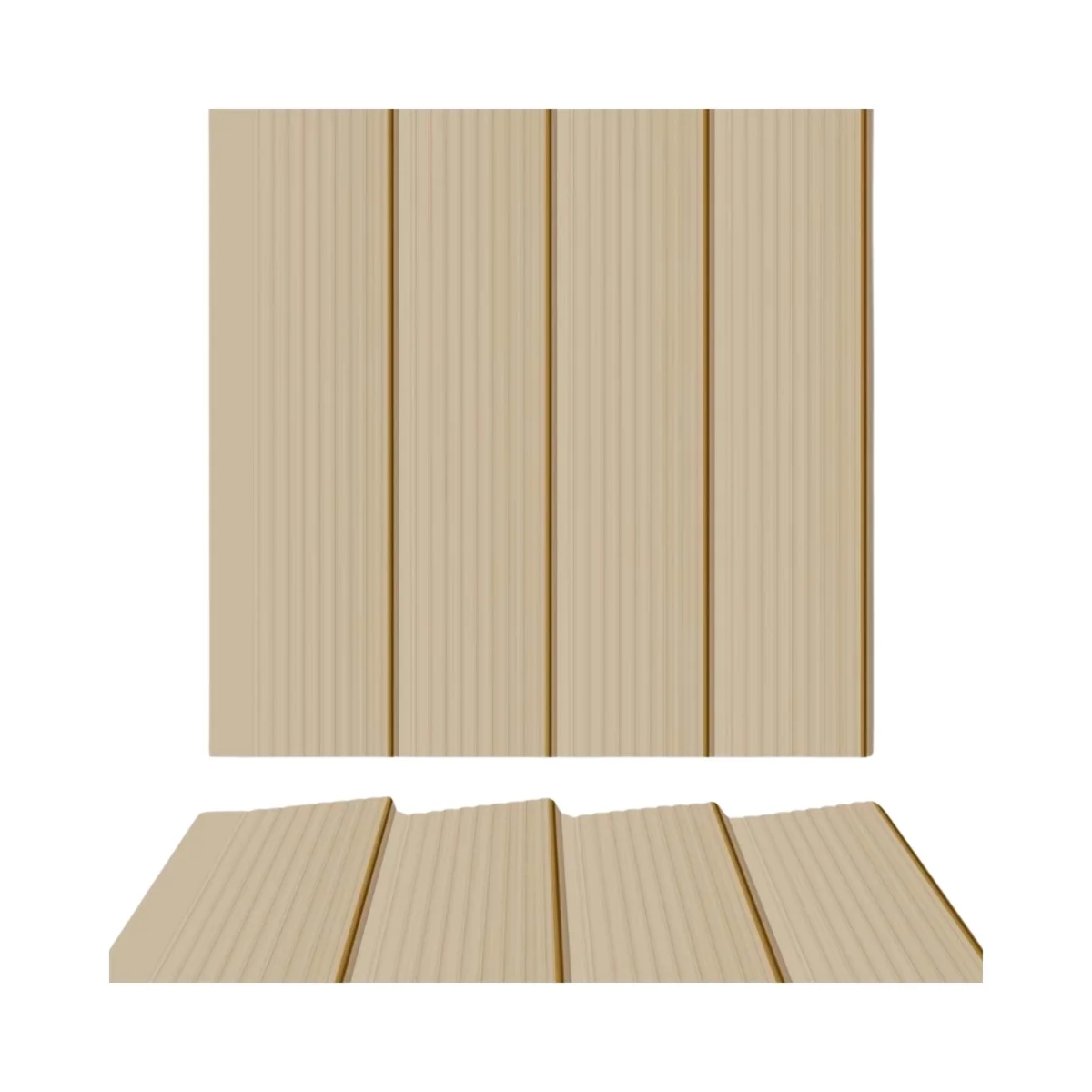 Kronos PVC Wall Panel Louvers Panel/Planks 8 Feet * 5 Inch - WA 1057
