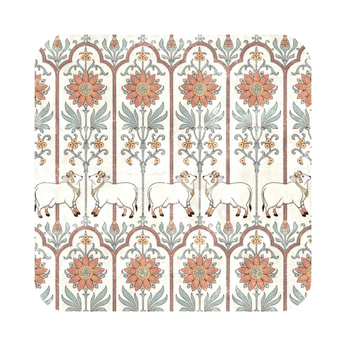 Indian Folk Art 1 mm Digital Laminate (Mica/Sunmica) | Nandini - RR1002 A-14 (PR)