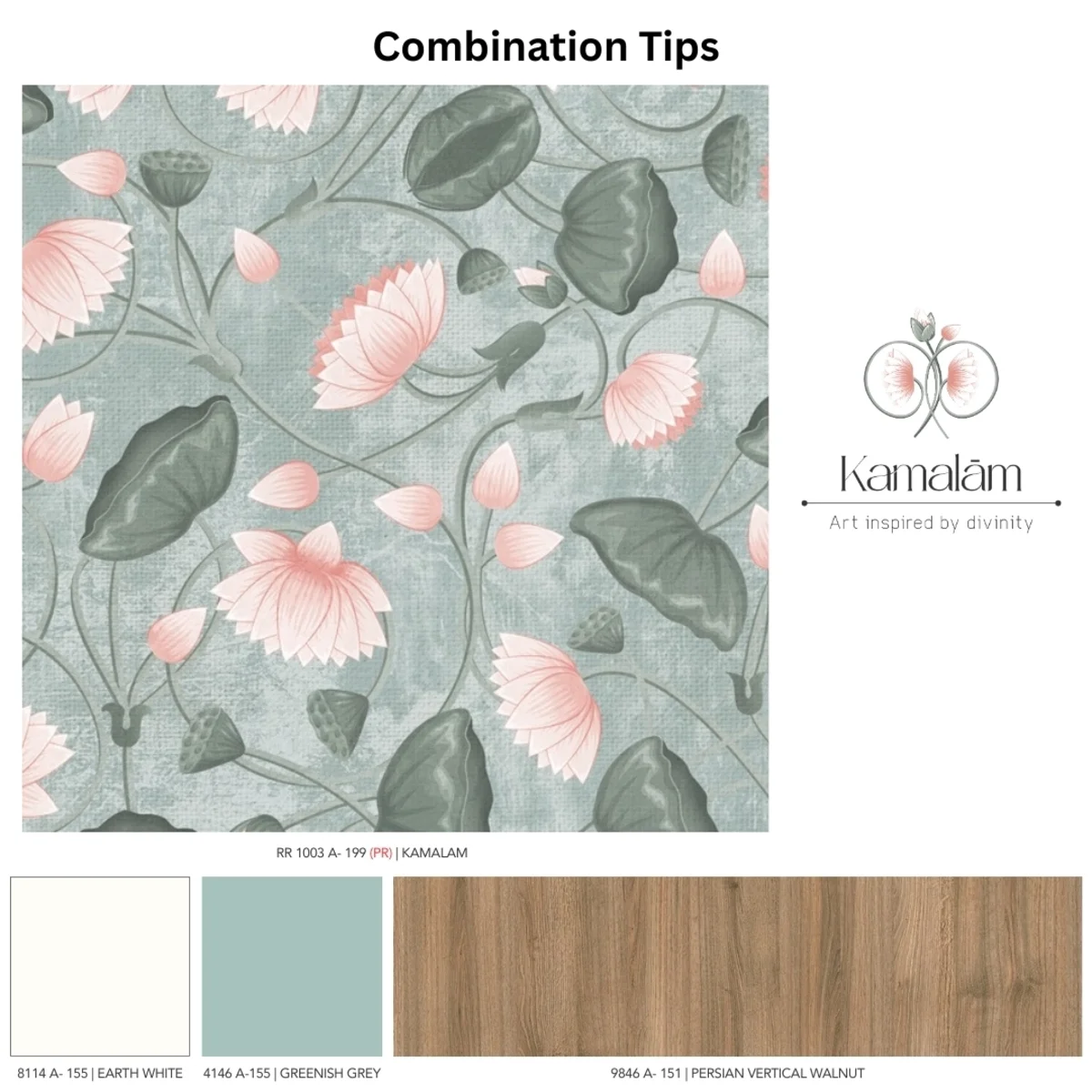 Indian Folk Art 1 mm Digital Laminate (Mica/Sunmica) | Kamalam - RR1003 A-199 (PR)