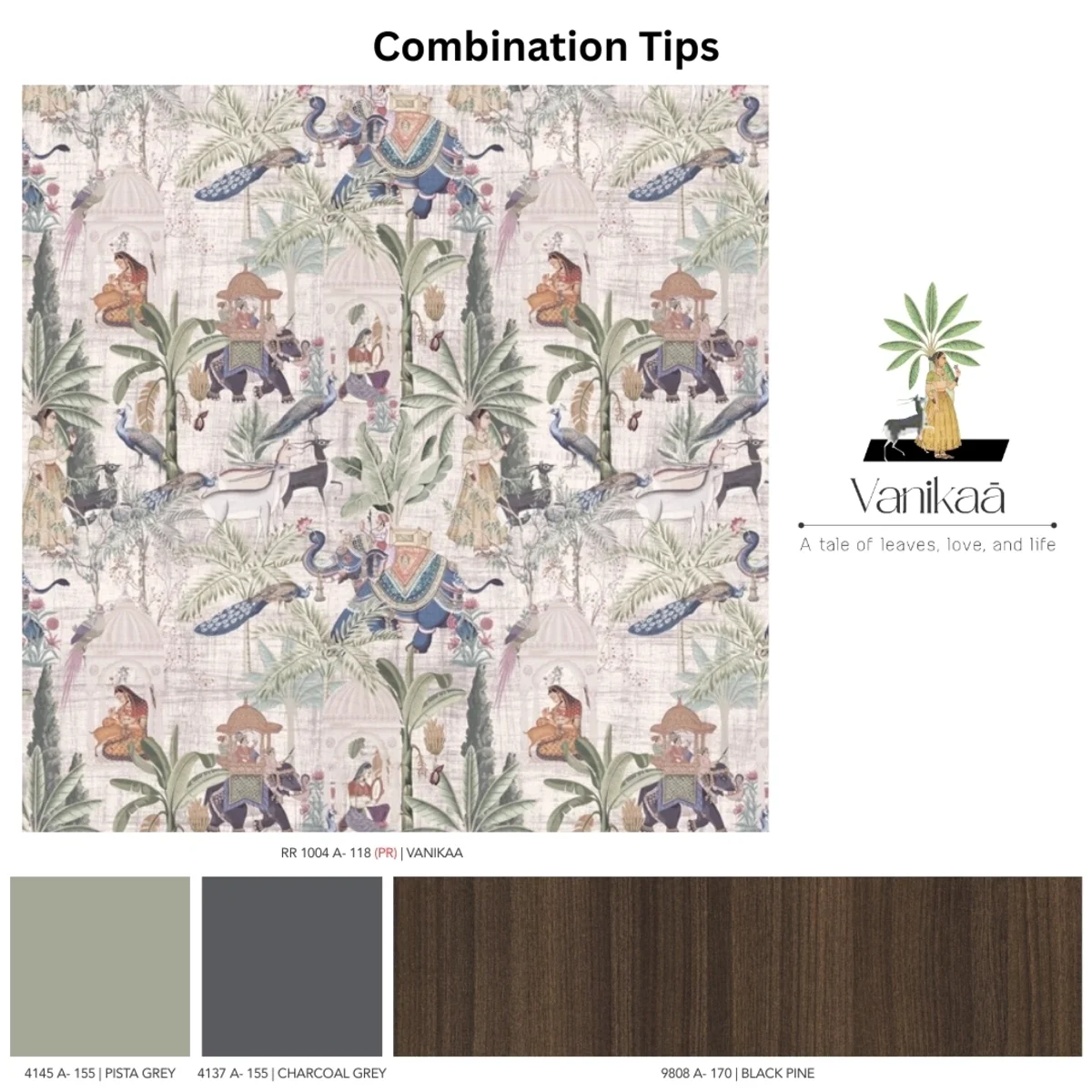 Indian Folk Art 1 mm Digital Laminate (Mica/Sunmica) | Vanikaa - RR1004 A-118 (PR)