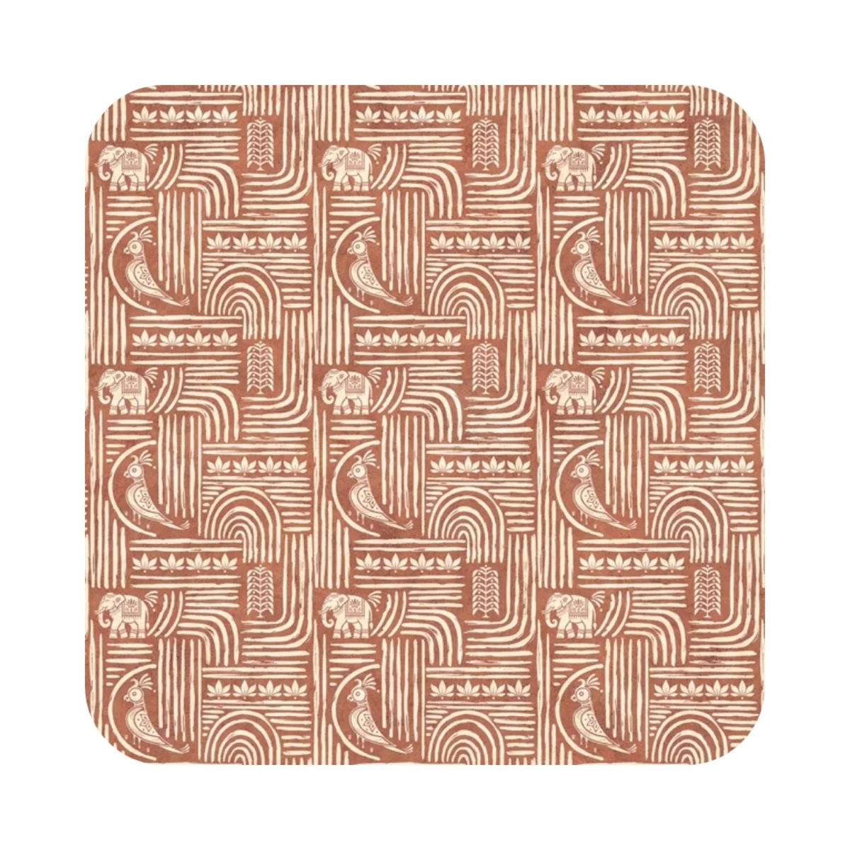 Indian Folk Art 1.25 mm Digital Laminate (Mica/Sunmica) | Kutchkala - RR1006 A-200 (PR)