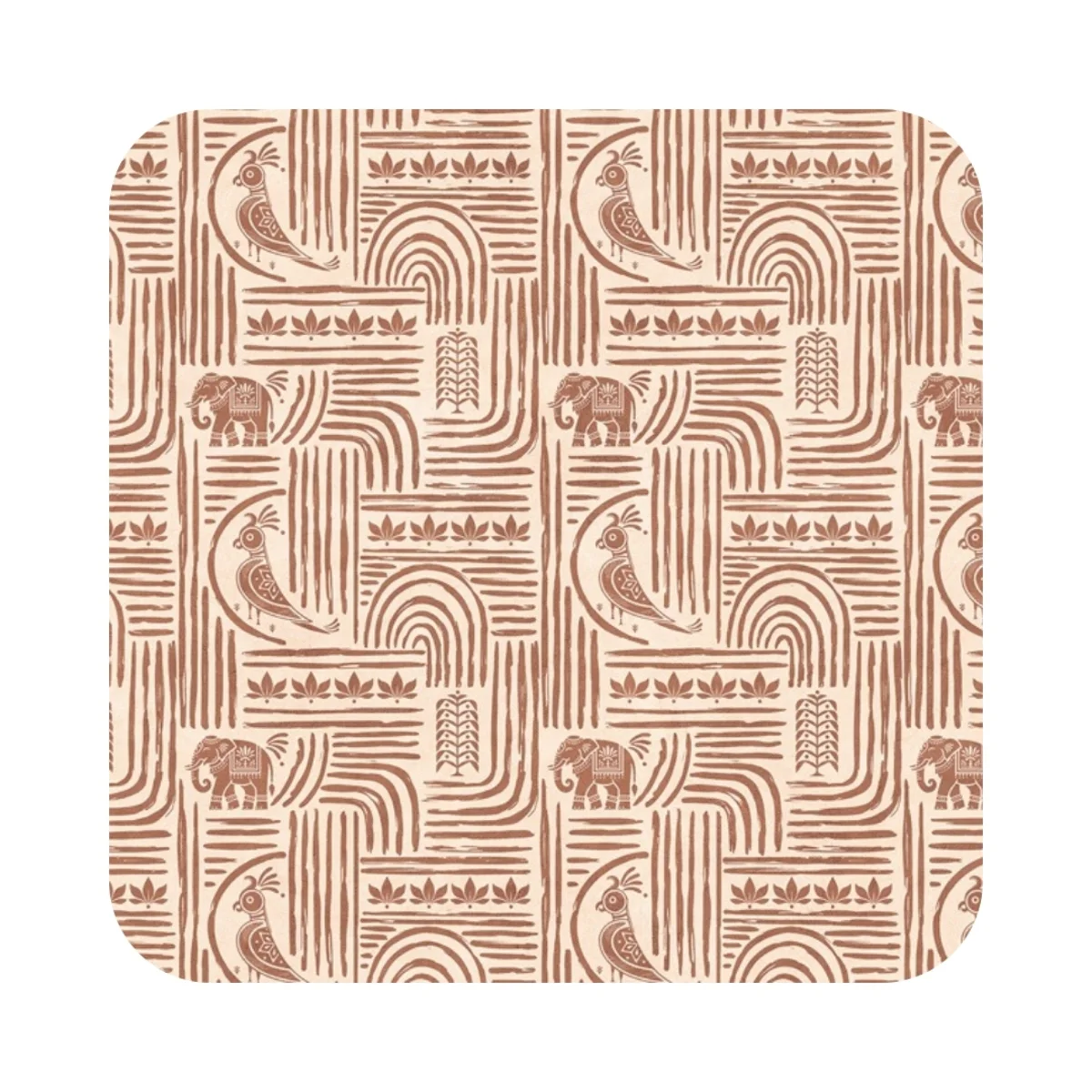 Indian Folk Art 1.25 mm Digital Laminate (Mica/Sunmica) | Matikala - RR1007 A-200 (PR)