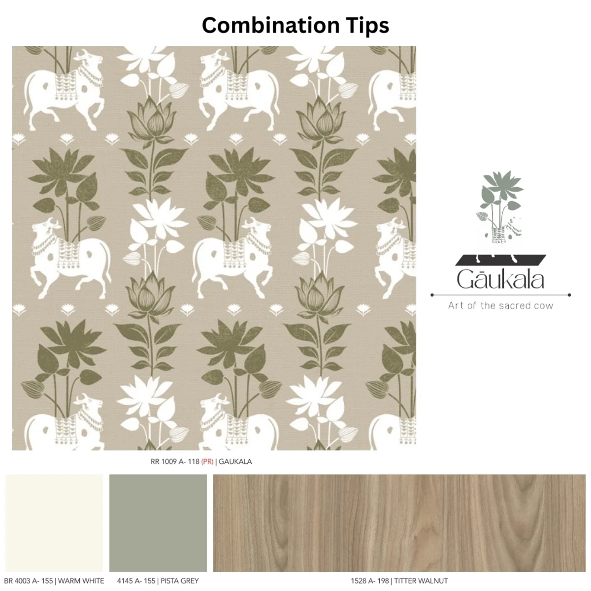 Indian Folk Art 1 mm Digital Laminate (Mica/Sunmica) | Gaukala - RR1009 A-118 (PR)