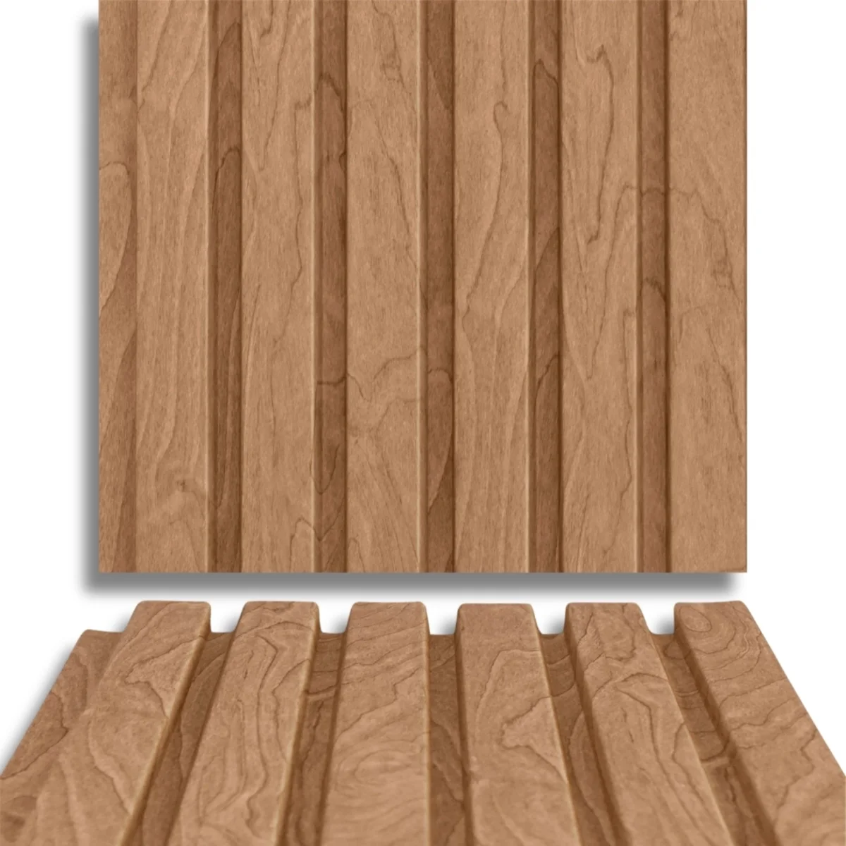 Fire Retardant HDPC Wooden Louvers Panel / Planks 9.5 Feet * 5 Inch | FR 1602