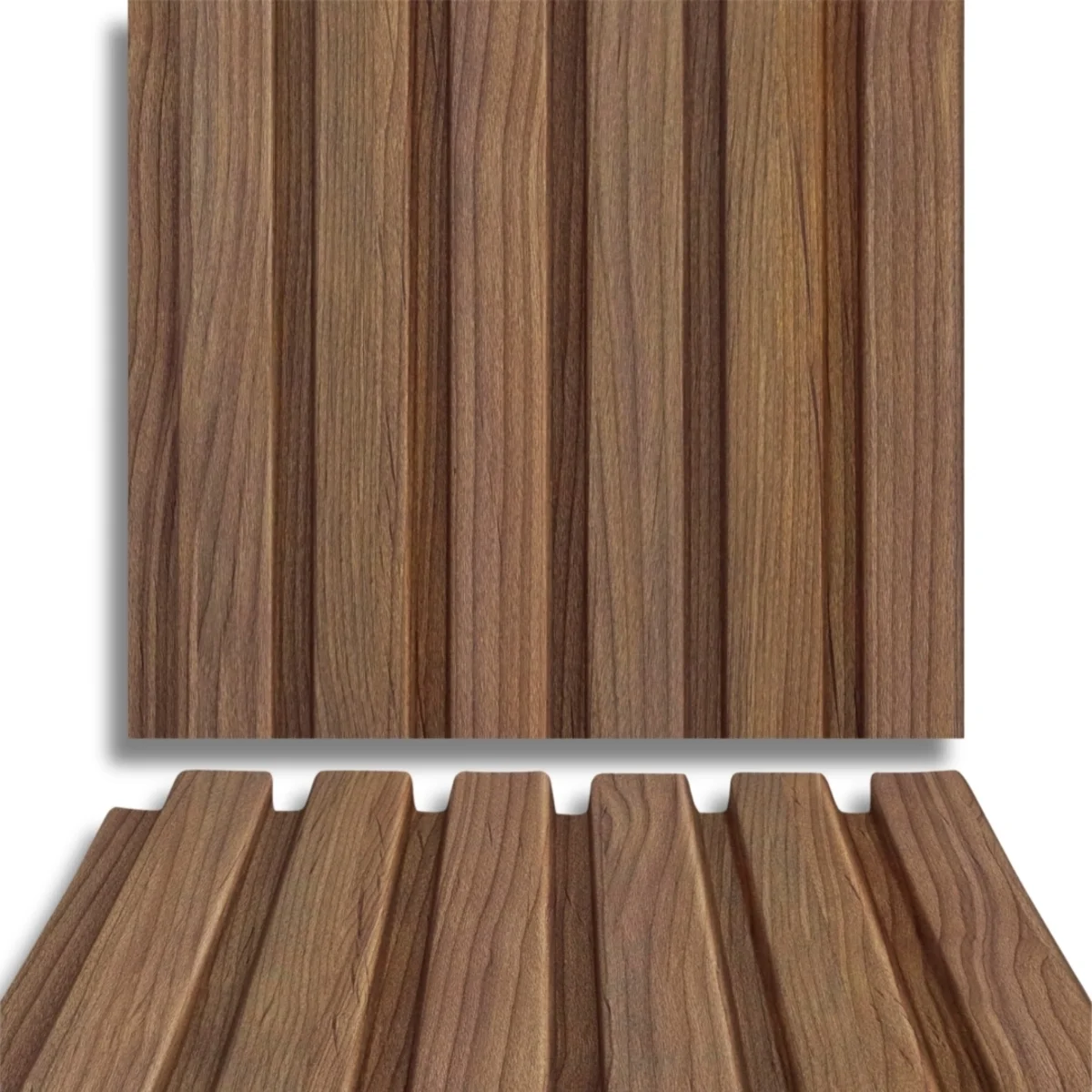 Fire Retardant HDPC Wooden Louvers Panel / Planks 9.5 Feet * 5 Inch | FR 1607