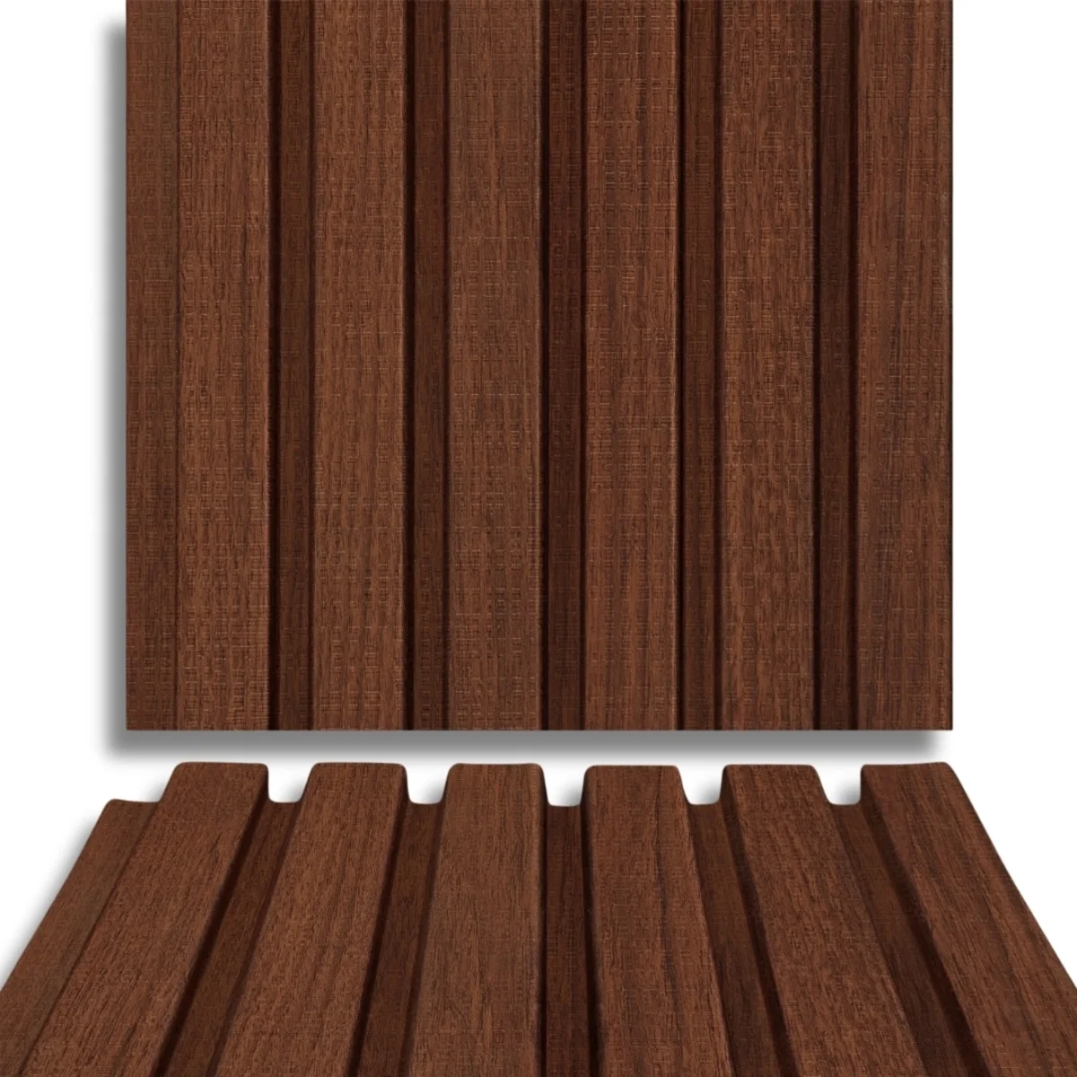 Fire Retardant HDPC Wooden Louvers Panel / Planks 9.5 Feet * 5 Inch | FR 1610