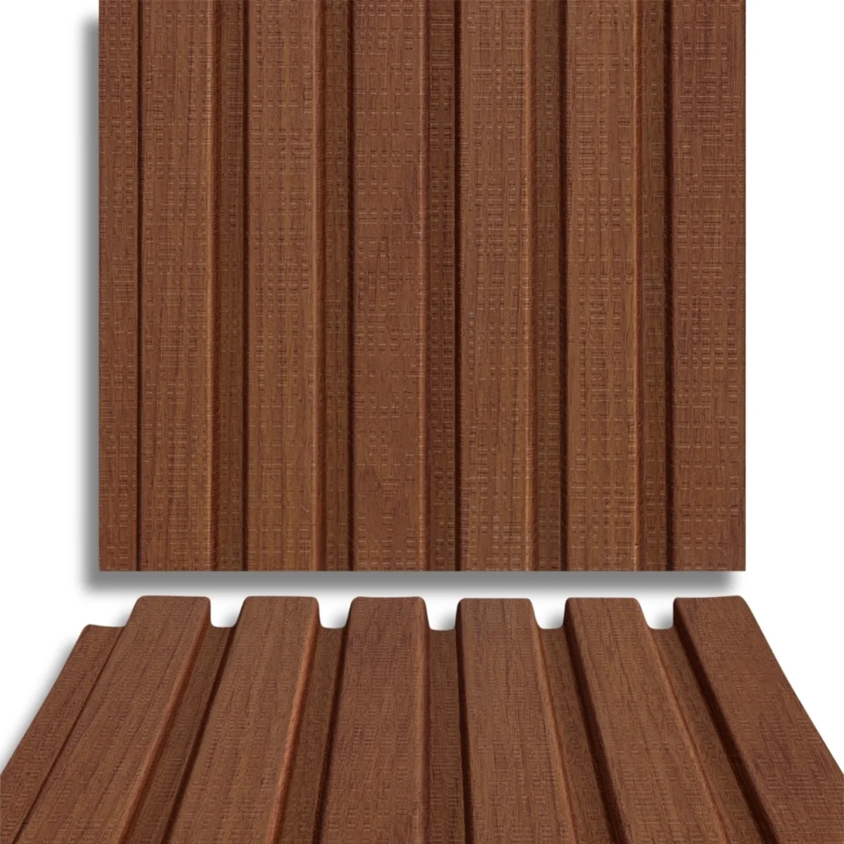 Fire Retardant HDPC Wooden Louvers Panel / Planks 9.5 Feet * 5 Inch | FR 1611