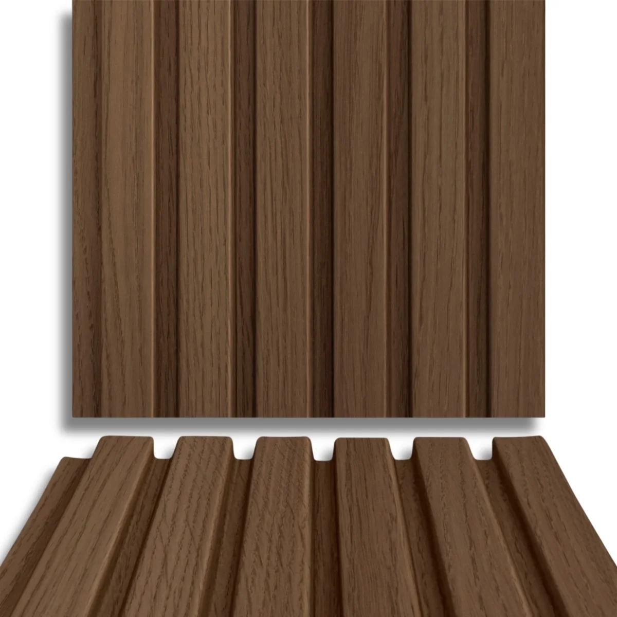 Fire Retardant HDPC Wooden Louvers Panel / Planks 9.5 Feet * 5 Inch | FR 1614