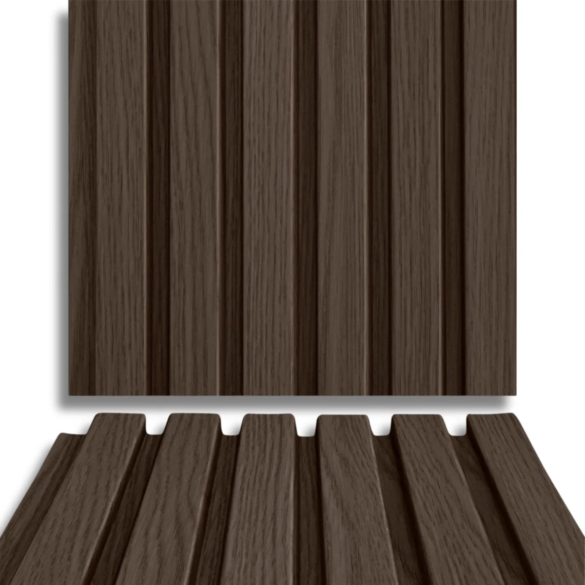 Fire Retardant HDPC Wooden Louvers Panel / Planks 9.5 Feet * 5 Inch | FR 1616
