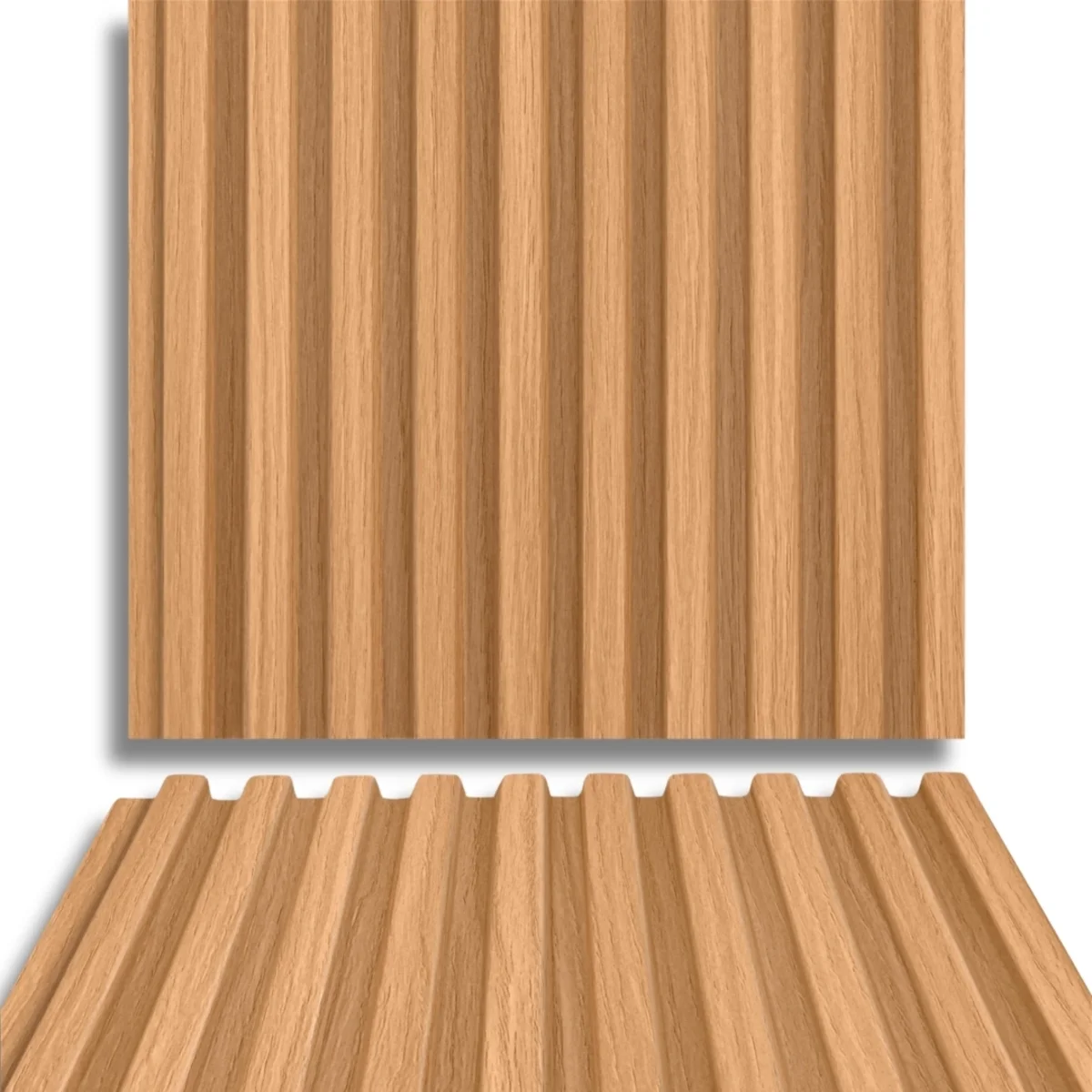 Fire Retardant HDPC Wooden Louvers Panel / Planks 9.5 Feet * 5 Inch | FR 1620