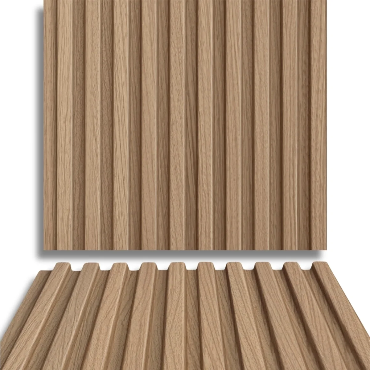 Fire Retardant HDPC Wooden Louvers Panel / Planks 9.5 Feet * 5 Inch | FR 1622