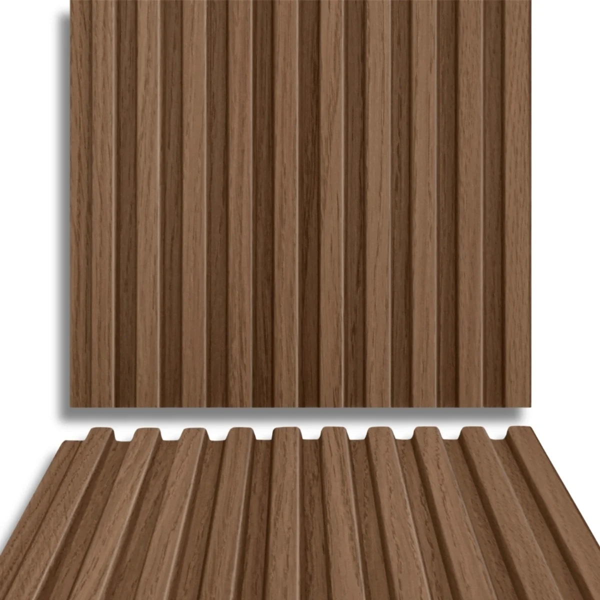 Fire Retardant HDPC Wooden Louvers Panel / Planks 9.5 Feet * 5 Inch | FR 1623