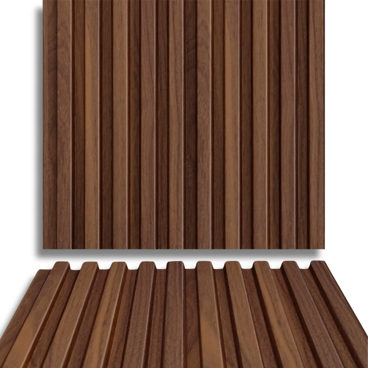 Fire Retardant HDPC Wooden Louvers Panel / Planks 9.5 Feet * 5 Inch | FR 1626