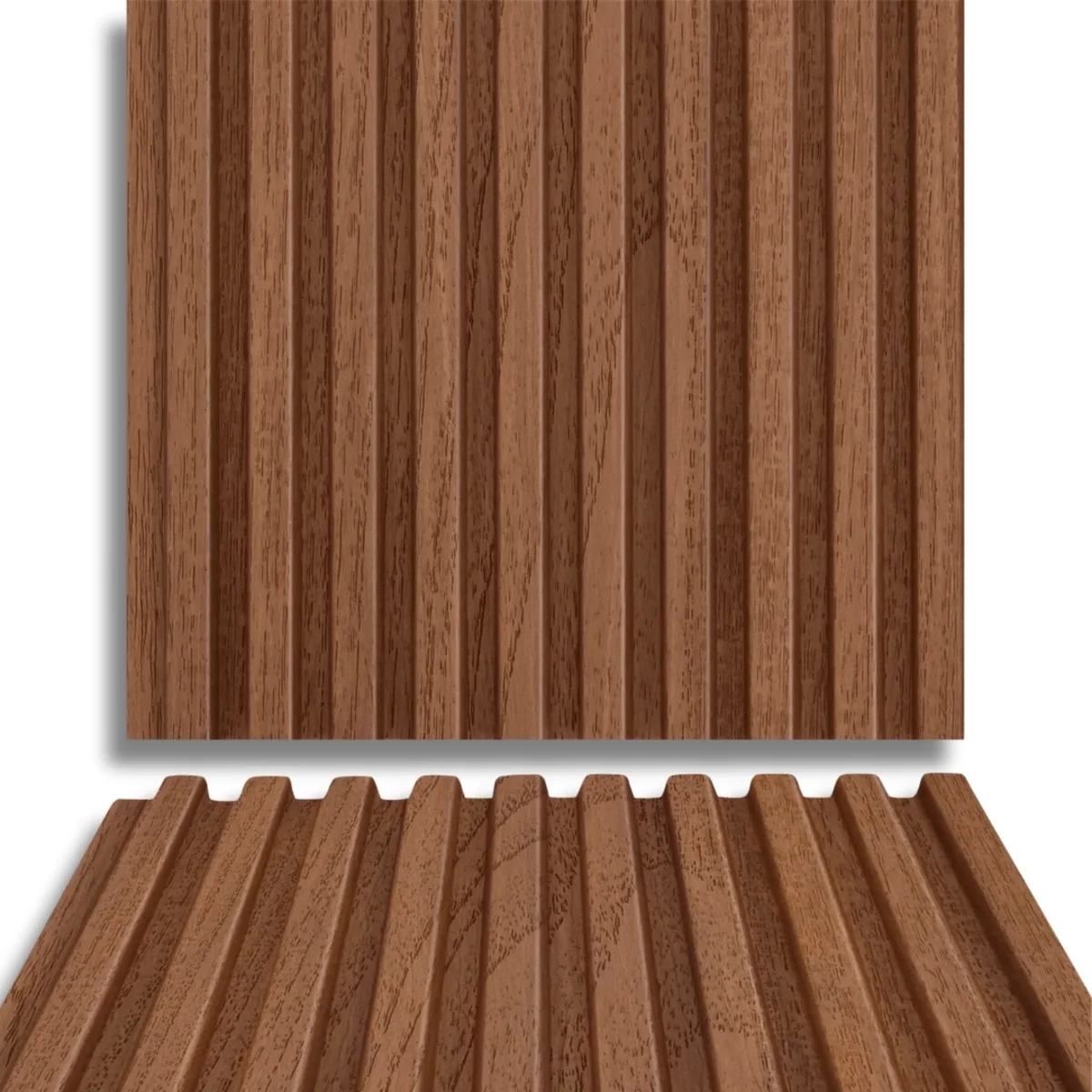 Fire Retardant HDPC Wooden Louvers Panel / Planks 9.5 Feet * 5 Inch | FR 1627