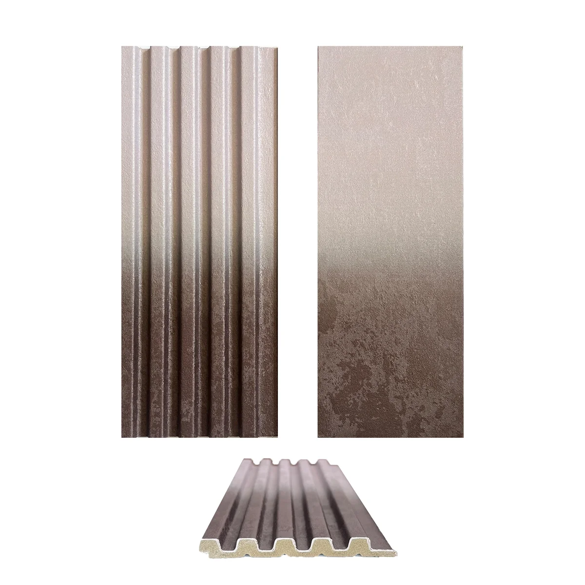 Ombre Gradient 1.25mm Laminate (Mica/Sunmica) With Matching Ombre Fluted Panel | 2724