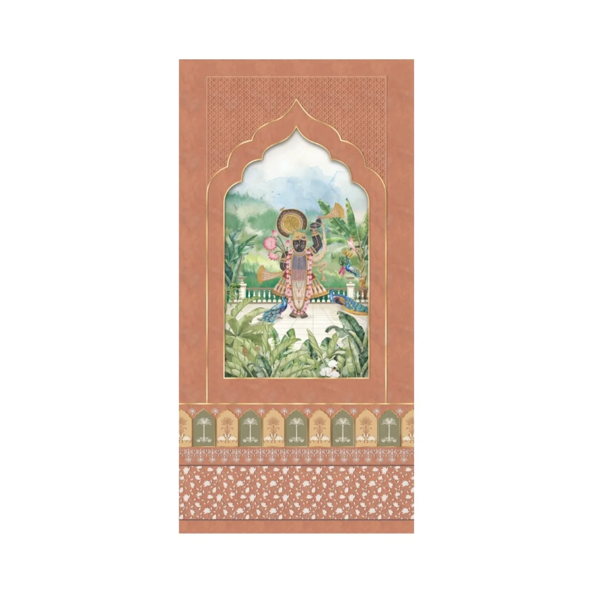 Rajgharana Indian Folk Art 1 mm Laminate (Mica/Sunmica) | 1101 A-118 (PR) Bankebihari