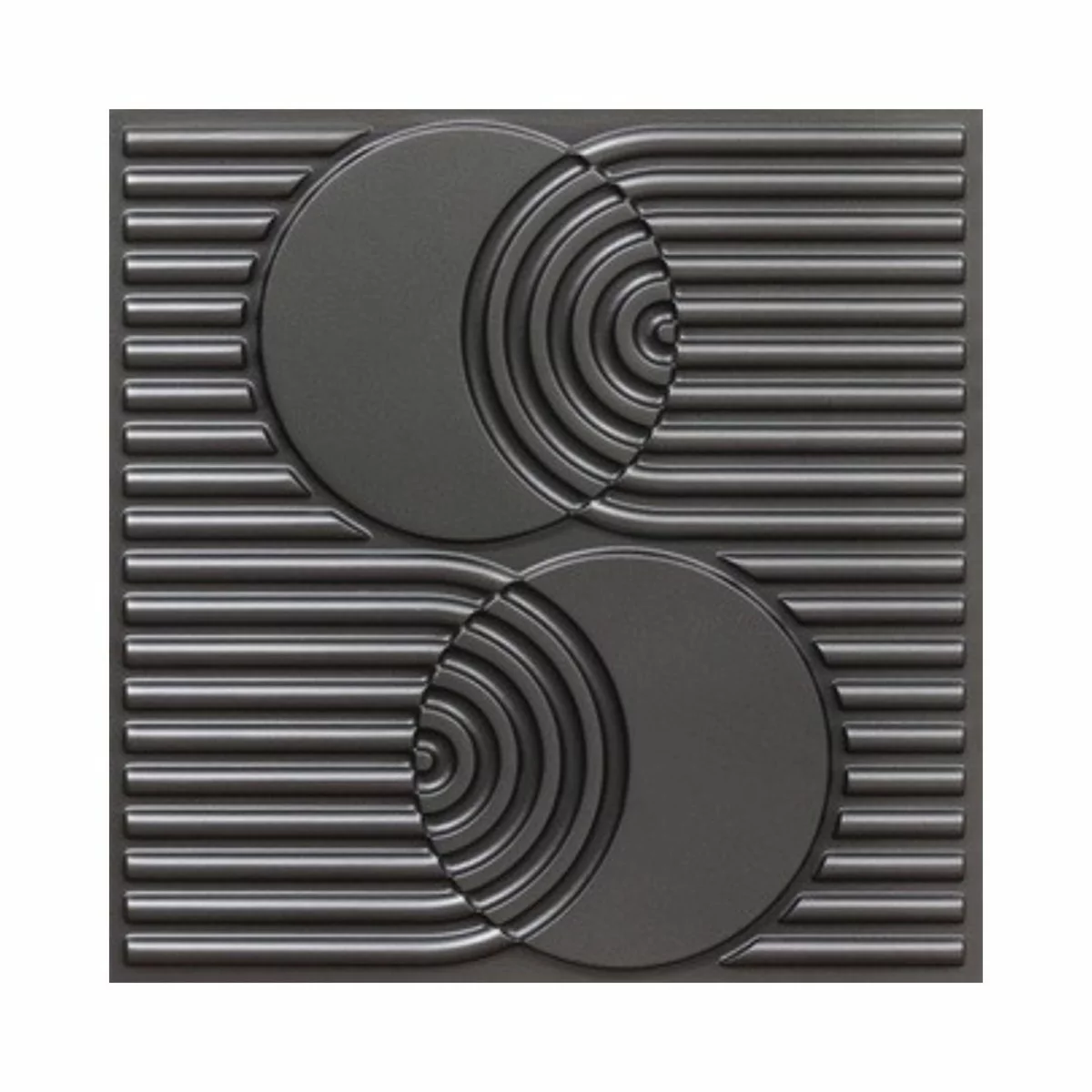 Dekoish Self-Adhesive 3D PVC Wall Panel | E - 9006 Metallic Grey
