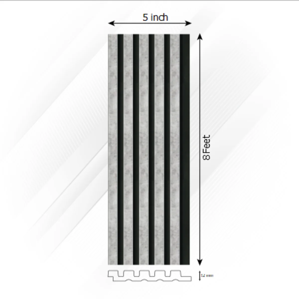 Ventura Decorative Louvers Panel/Planks 8 Feet * 5 Inch - JAVA 6602