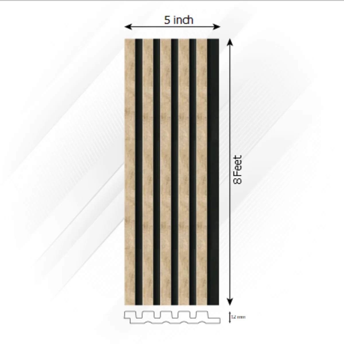 Ventura Decorative Louvers Panel/Planks 8 Feet * 5 Inch - JAVA 6603
