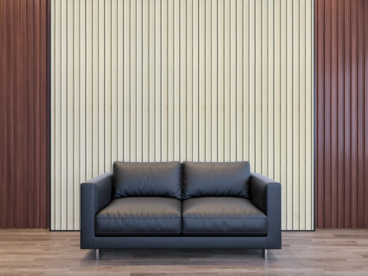 Zurich Interior Decorative Charcoal Louvers Panel/Planks 8 Feet * 5 Inch - LS 6003