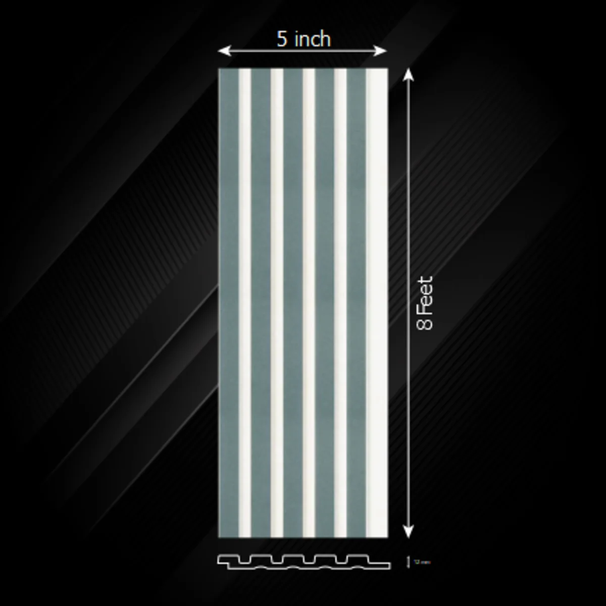 Ventura Decorative Louvers Panel/Planks 8 Feet * 5 Inch - JAVA 6605