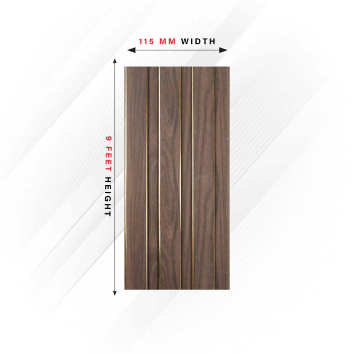 Ciscon PVC Wall Panel Louvers Panel/Planks 9 Feet * 4.5 Inch - CC 9018