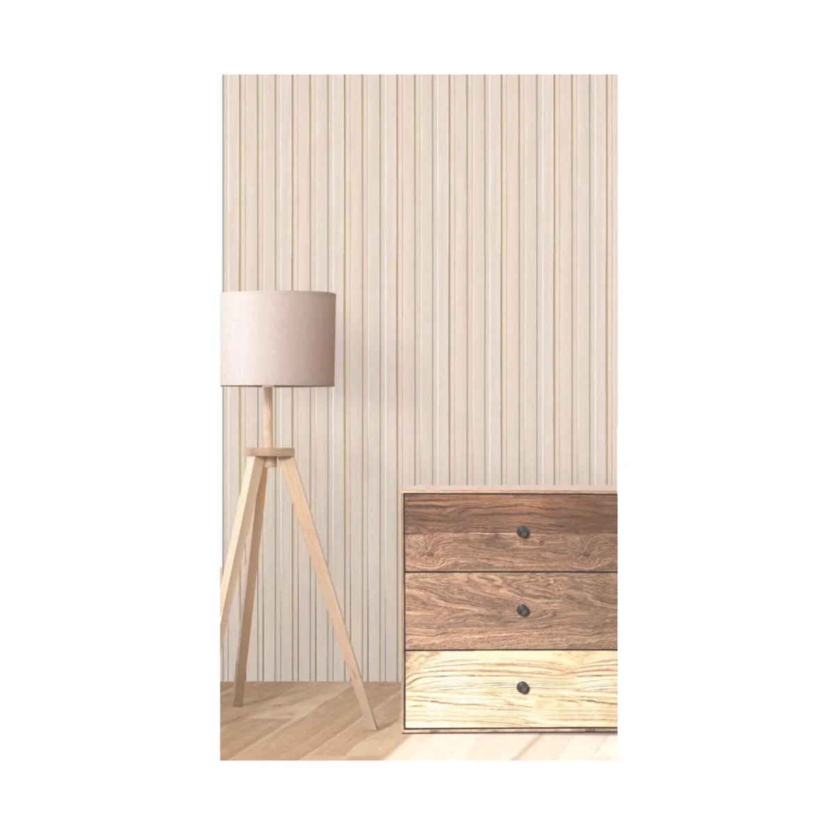 Ciscon PVC Wall Panel Louvers Panel/Planks 9 Feet * 4.5 Inch - CC 9027