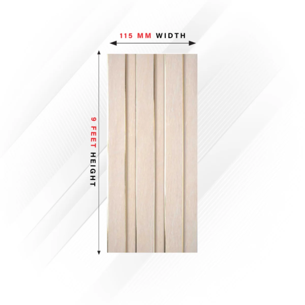 Ciscon PVC Wall Panel Louvers Panel/Planks 9 Feet * 4.5 Inch - CC 9027