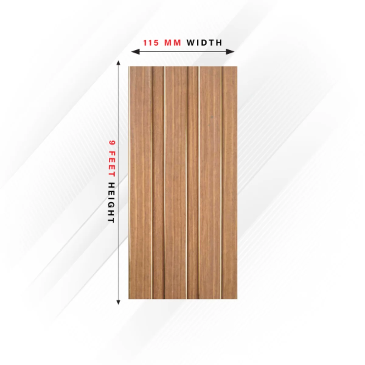 Ciscon PVC Wall Panel Louvers Panel/Planks 9 Feet * 4.5 Inch - CC 9028