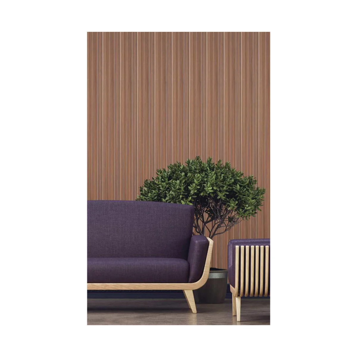 Ciscon PVC Wall Panel Louvers Panel/Planks 9 Feet * 4.5 Inch - CC 9031