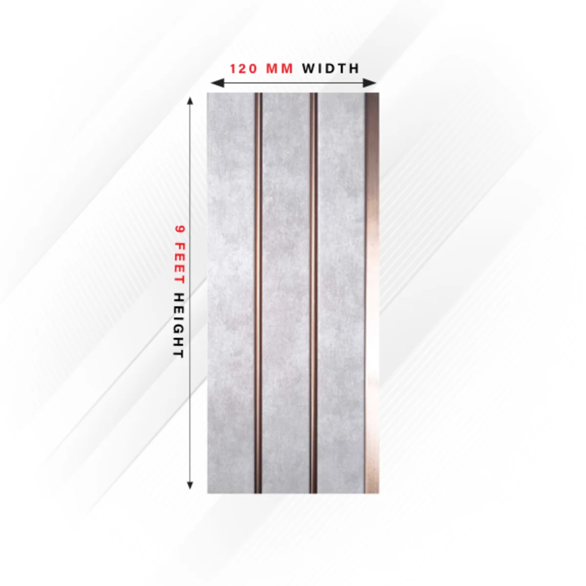 Ciscon PVC Wall Panel Louvers Panel/Planks 9 Feet * 5 Inch - CC 9036