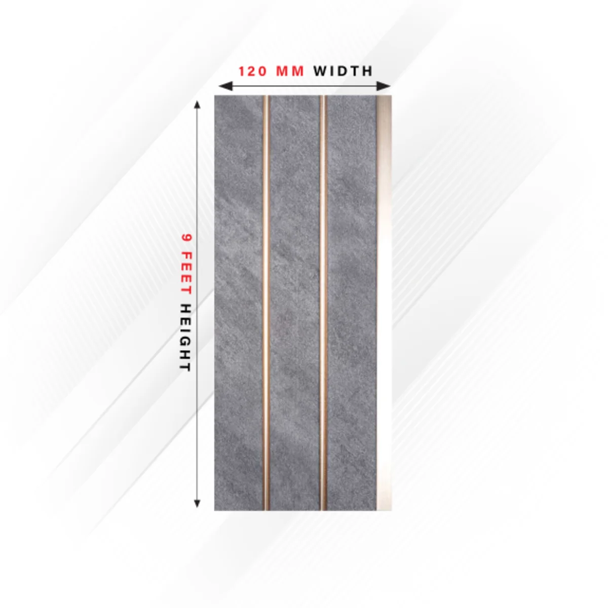 Ciscon PVC Wall Panel Louvers Panel/Planks 9 Feet * 5 Inch - CC 9037