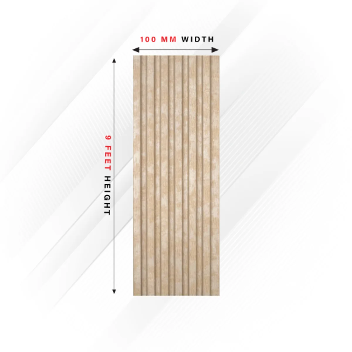 Ciscon PVC Wall Panel Louvers Panel/Planks 9 Feet * 4 Inch - CC 9113