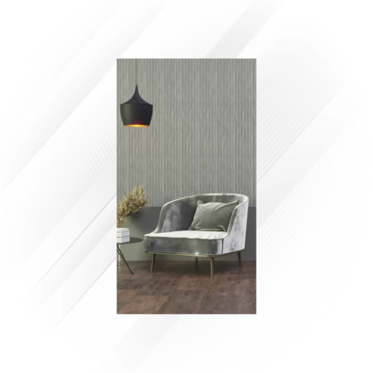 Ciscon PVC Wall Panel Louvers Panel/Planks 9 Feet * 4 Inch - CC 9114