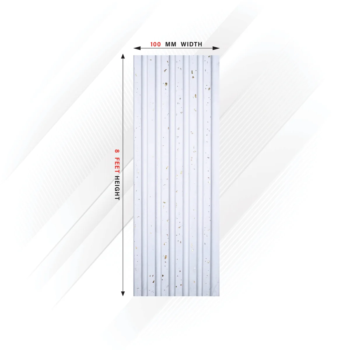 Ciscon PVC Wall Panel Louvers Panel/Planks 8 Feet * 4 Inch - CC 5101
