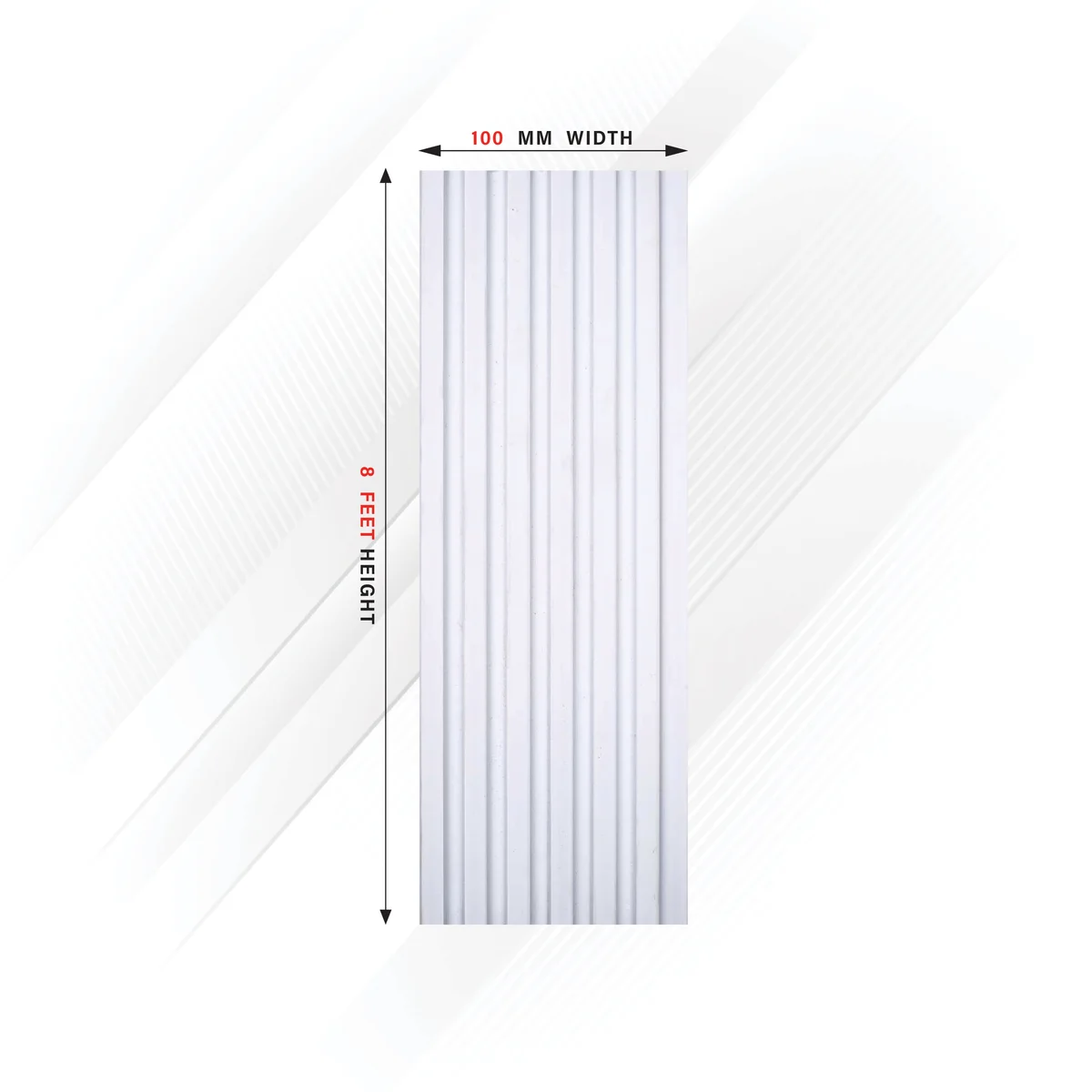 Ciscon PVC Wall Panel Louvers Panel/Planks 8 Feet * 4 Inch - CC 5201