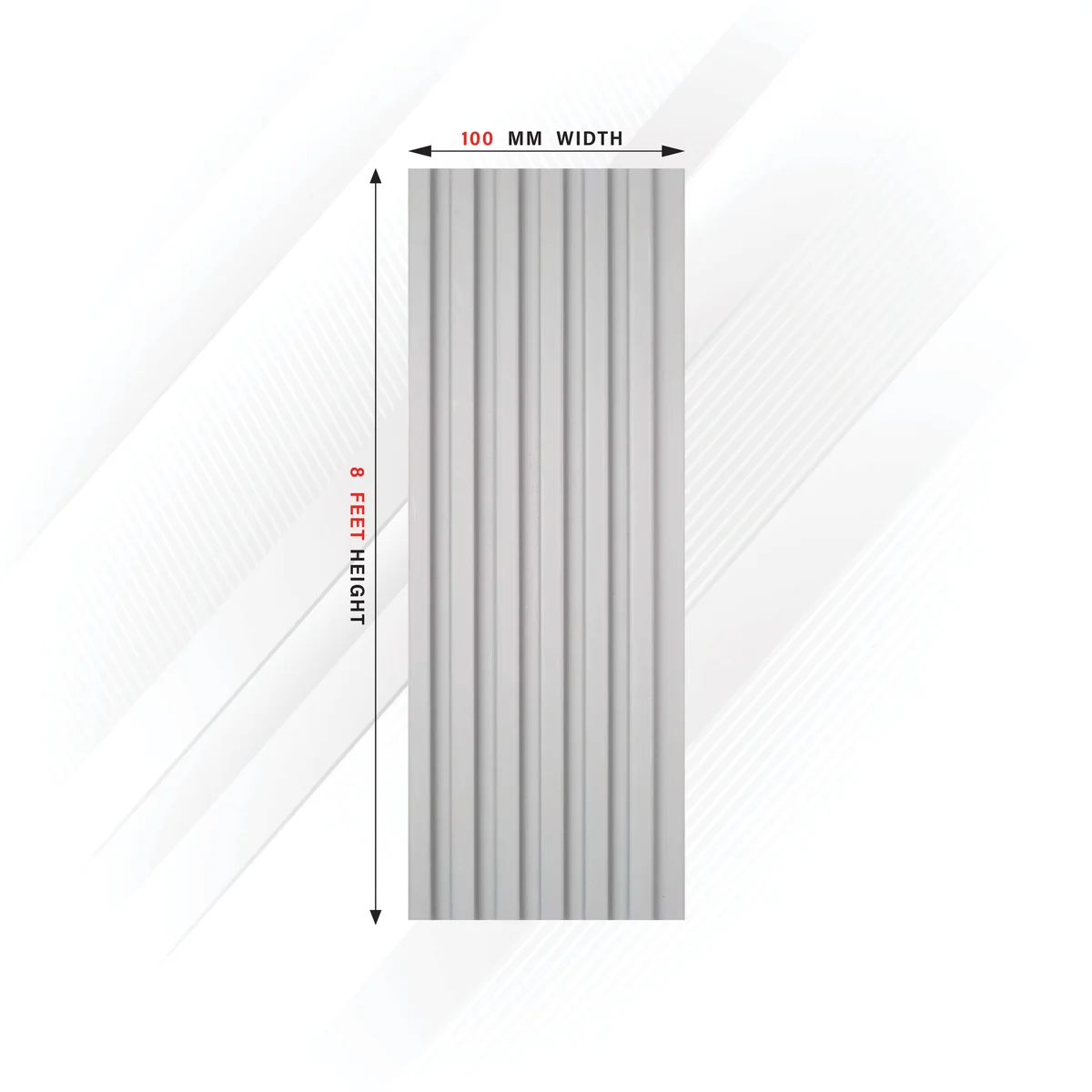 Ciscon PVC Wall Panel Louvers Panel/Planks 8 Feet * 4 Inch - CC 5254