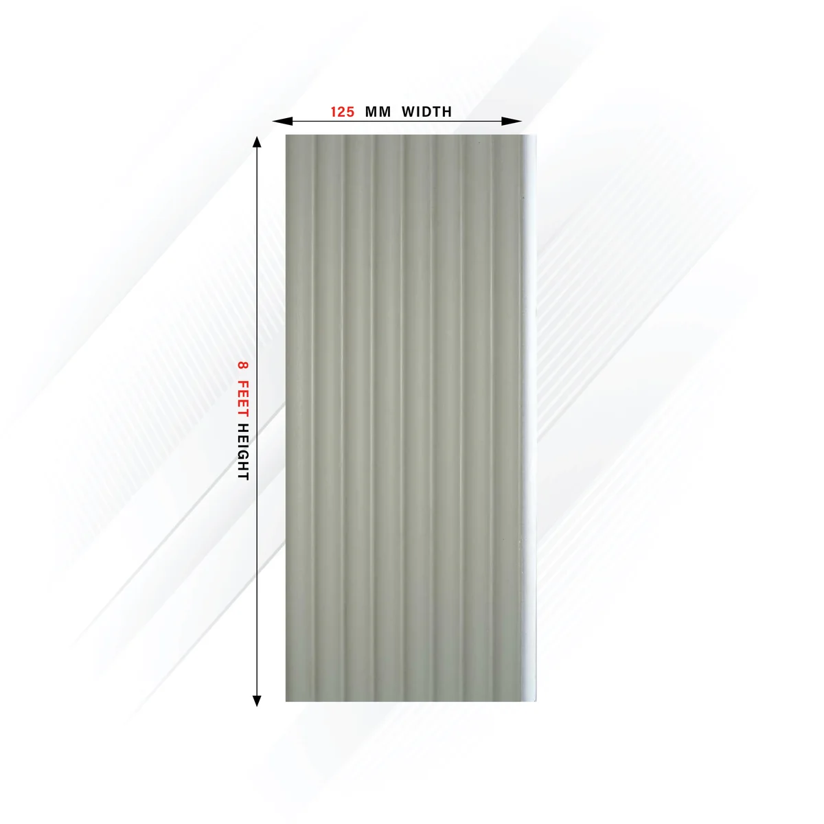 Ciscon PVC Wall Panel Louvers Panel/Planks 8 Feet * 5 Inch - CC 6456