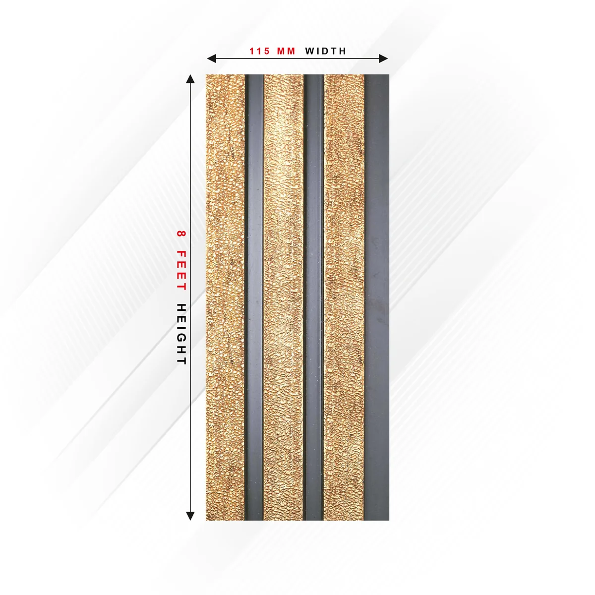 Ciscon PVC Wall Panel Louvers Panel/Planks 8 Feet * 4.5 Inch - CC 102 PR