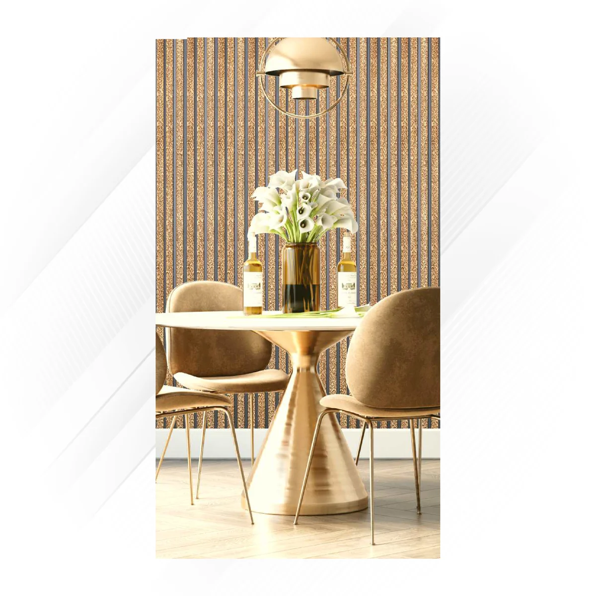Ciscon PVC Wall Panel Louvers Panel/Planks 8 Feet * 4.5 Inch - CC 102 PR