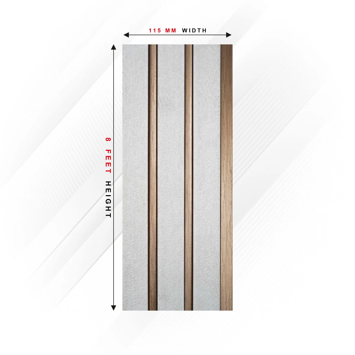 Ciscon PVC Wall Panel Louvers Panel/Planks 8 Feet * 4.5 Inch - CC 103 PR