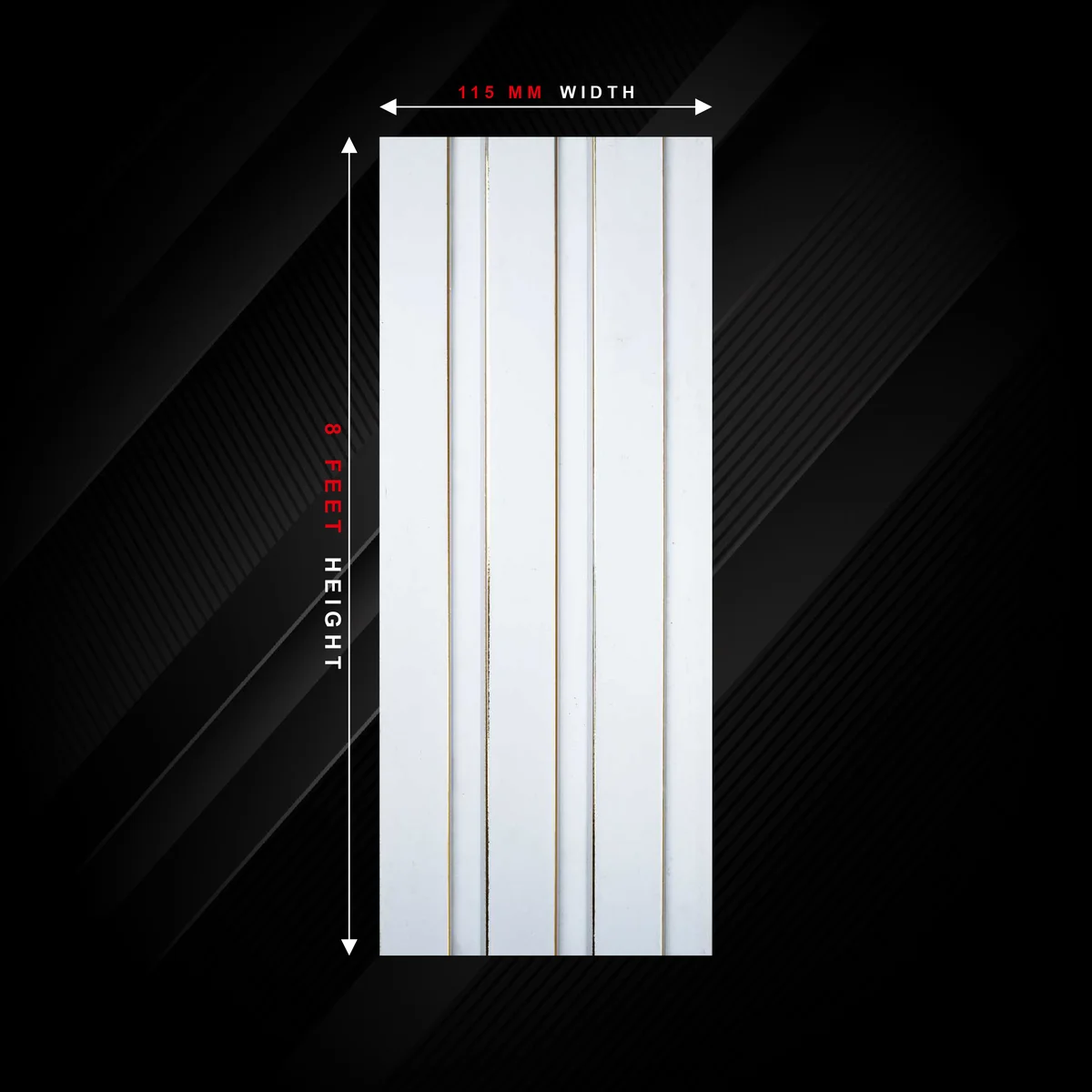 Ciscon PVC Wall Panel Louvers Panel/Planks 8 Feet * 4.5 Inch - CC 104 PR