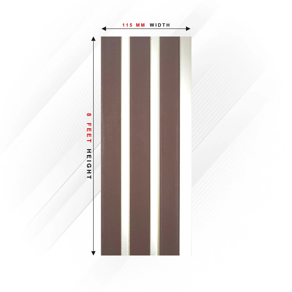 Ciscon PVC Wall Panel Louvers Panel/Planks 8 Feet * 4.5 Inch - CC 106 PR
