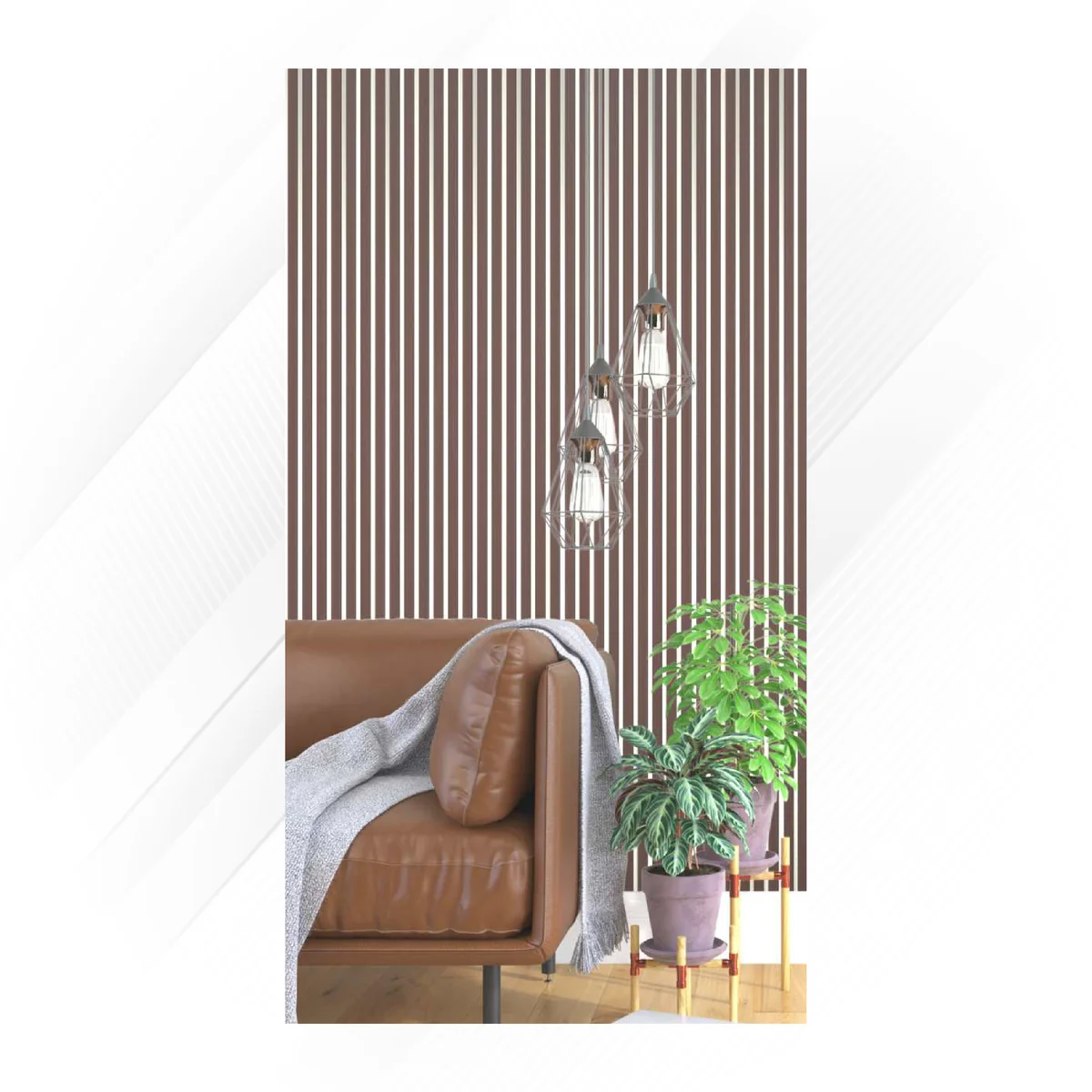 Ciscon PVC Wall Panel Louvers Panel/Planks 8 Feet * 4.5 Inch - CC 106 PR