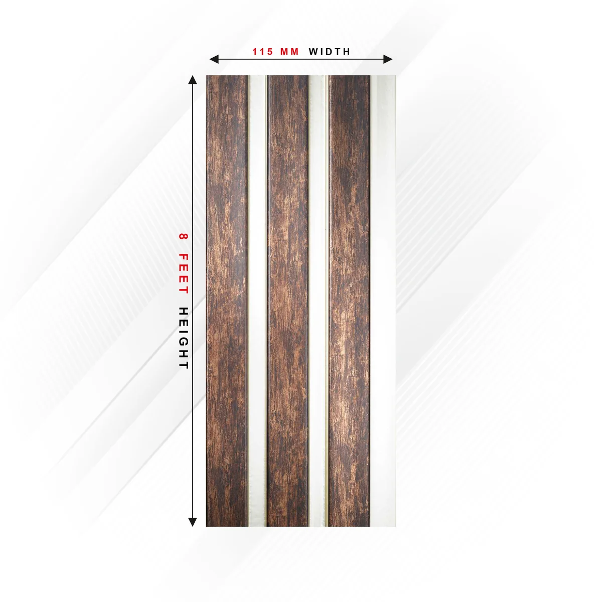 Ciscon PVC Wall Panel Louvers Panel/Planks 8 Feet * 4.5 Inch - CC 107 PR