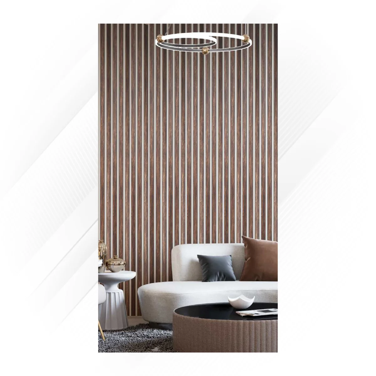 Ciscon PVC Wall Panel Louvers Panel/Planks 8 Feet * 4.5 Inch - CC 107 PR