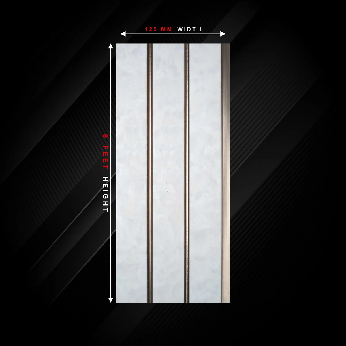 Ciscon PVC Wall Panel Louvers Panel/Planks 8 Feet * 5 Inch - CC 108 PR