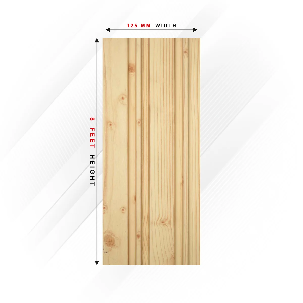 Ciscon PVC Wall Panel Louvers Panel/Planks 8 Feet * 5 Inch - CC 109 PR