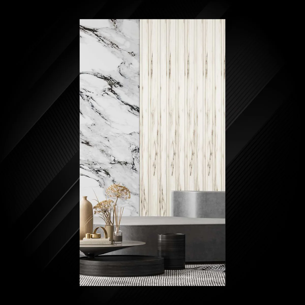 Ciscon PVC Wall Panel Louvers Panel/Planks 8 Feet * 5 Inch - CC 110 PR