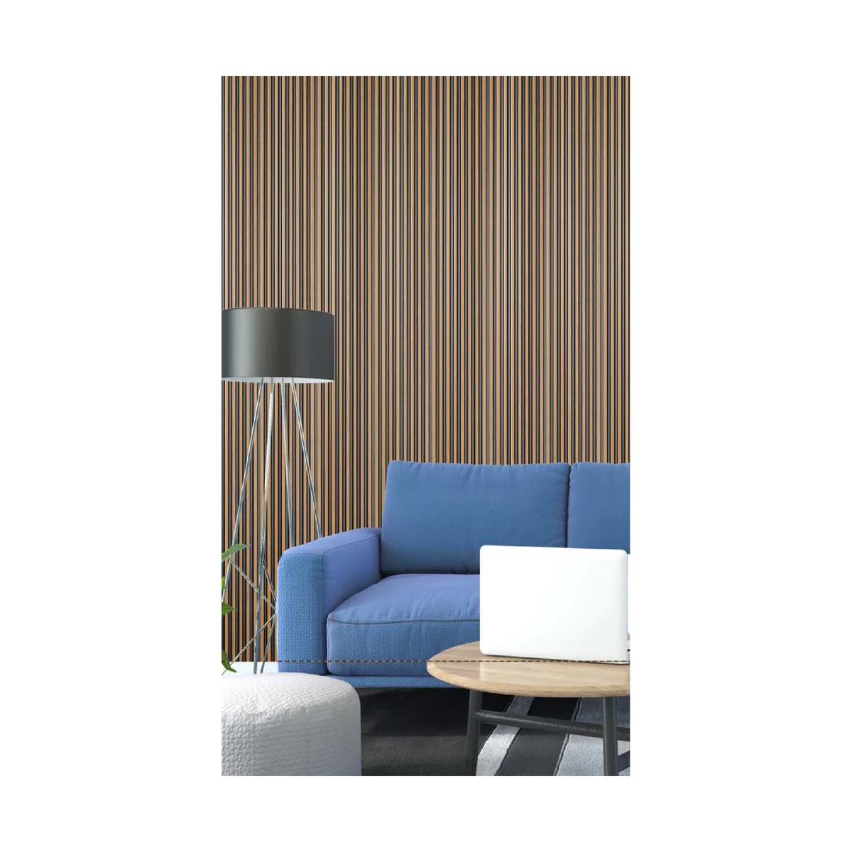 Ciscon PVC Wall Panel Louvers Panel/Planks 8 Feet * 4.5 Inch - CC 6005